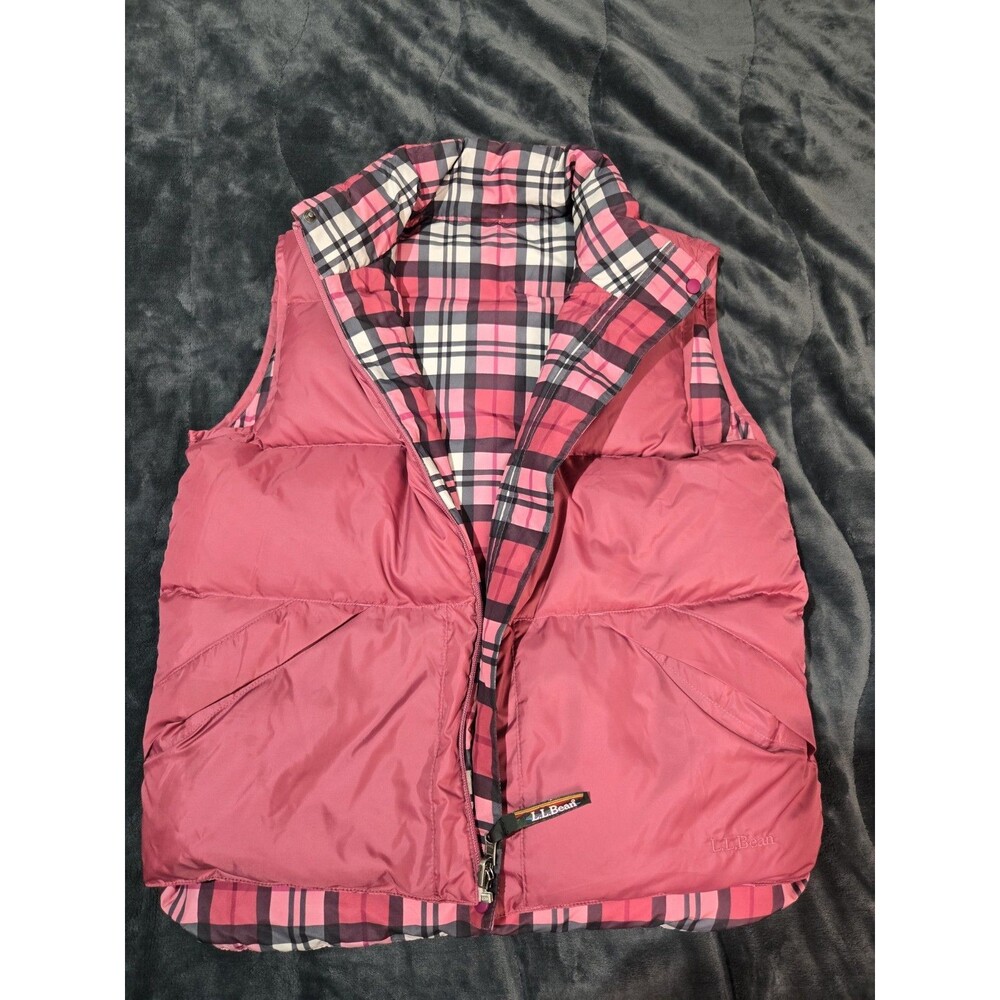 L.L. Bean Down Puffer Vest Women Medium Reversible Premium Quality Outerwear